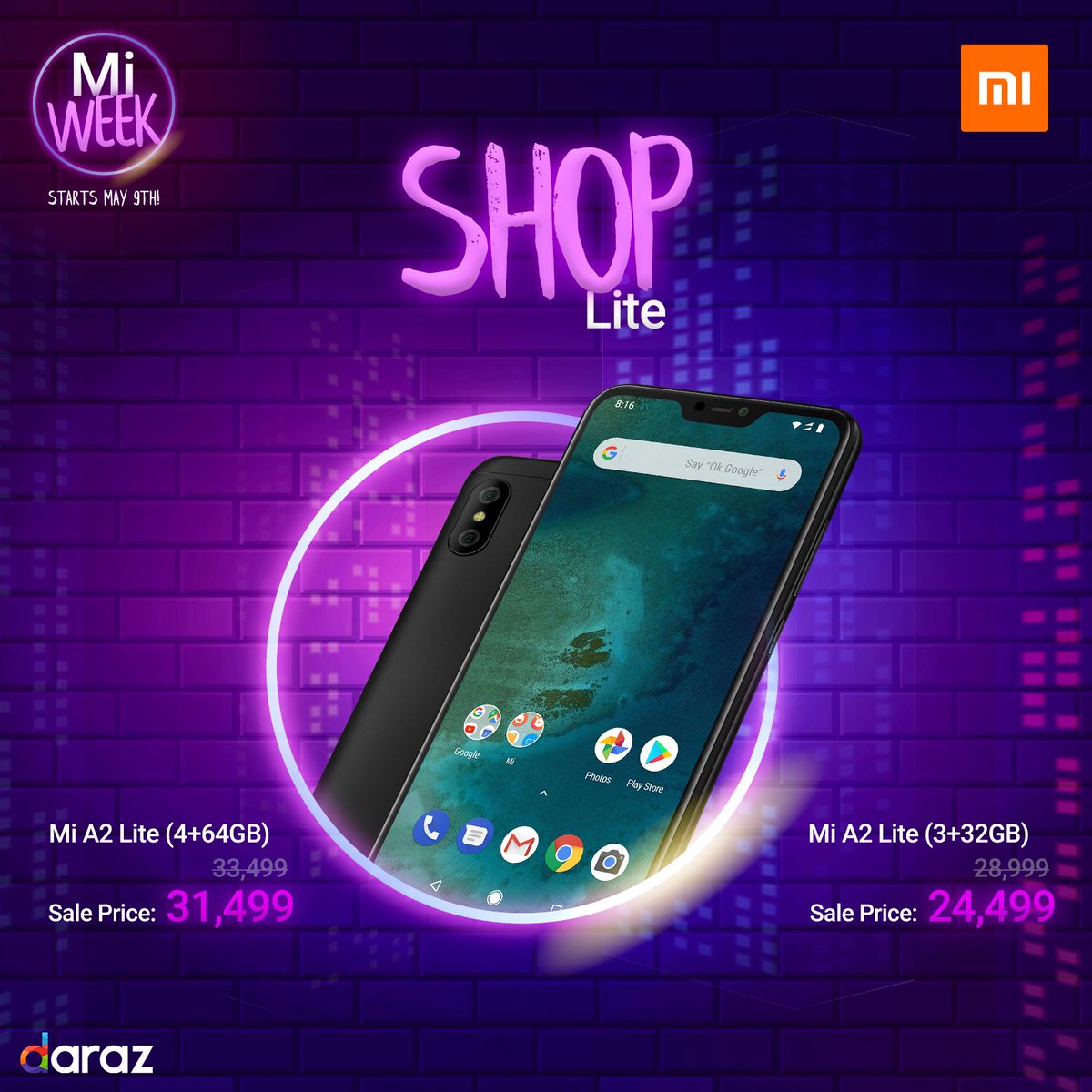 MistorePk's tweet photo. Shop #MiA2Lite at dropped prices from #MiWeek at Daraz.
Mi A2Lite (3+32GB) for Rs. 24,499/-
Mi A2Lite (4+64GB) for Rs. 31,499/-
Shop now: https://t.co/ISA4yP4JFg https://t.co/gCrnEhI1bd
