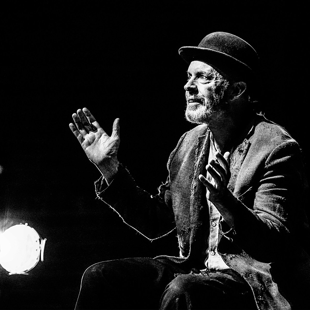 CLOSING SUNDAY! And tonight - Friday - is SOLD OUT!

Estragon: “Oh yes, now I remember, yesterday evening we spent blathering about nothing in particular.”

Christopher Hunt in WAITING FOR GODOT by Samuel Beckett <a href="/thegrandyyc/">The GRAND</a> until May 12.

Tickets: blackradishtheatre.ca