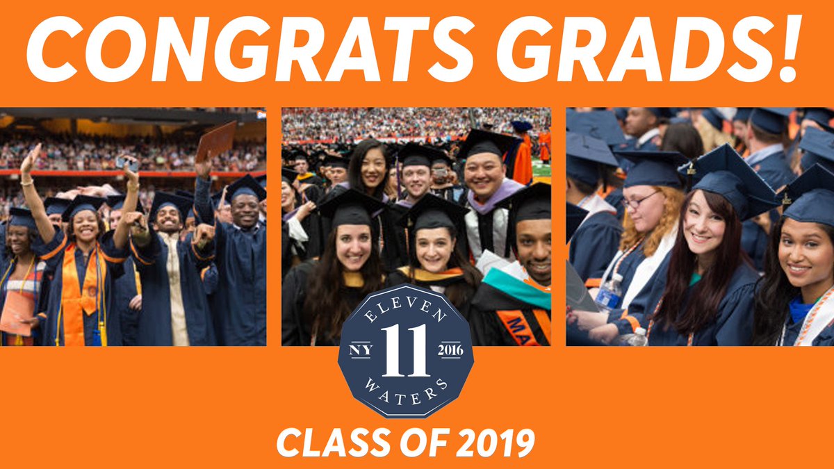 Congrats Grads, from the staff at <a href="/ElevenWaters/">Eleven Waters</a> - We're proud of you. <a href="/SyracuseU/">Syracuse University</a>