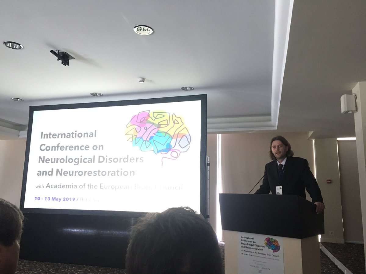 Dinko Mitrecic is now officially opening the International Conference on Neurological Disorders and Neurorestoration, with @EU_Brain and #NBCs at Dubrovnik till Next Monday, @ConsejoCerebro @SENC_