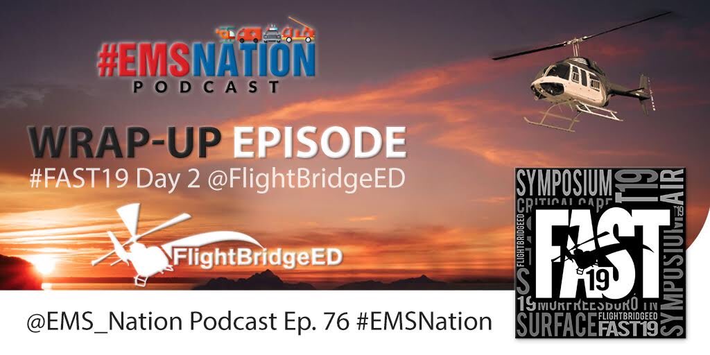EMS_Nation's tweet image. Ep #76 Wrap-up episode Day 2 from #FAST19 @FlightBridgeED 

Great lessons related to #SoMe in EMS, REBOA, Negative Intrathoracic Pressure, Pediatric Septic Shock, HELLP syndrome, and Shame in EMS. 

podcasts.apple.com/us/podcast/ems…

Please subscribe and share! #EMSNation #FOAMems #FOAMed