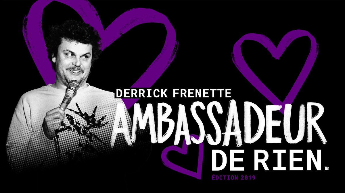 Le festival est heureux de vous présenter l'𝗔𝗠𝗕𝗔𝗦𝗦𝗔𝗗𝗘𝗨𝗥 𝗗𝗘 𝗥𝗜𝗘𝗡 pour l'édition 2019 : DERRICK FRENETTE.

<a href="/derrickfrenette/">Derrick Frenette</a> a trop aimé son expérience l'an passé. Il est devenu un ami et un allié au sein de notre équipe. On t'aime Derrick et merci pour ton aide!