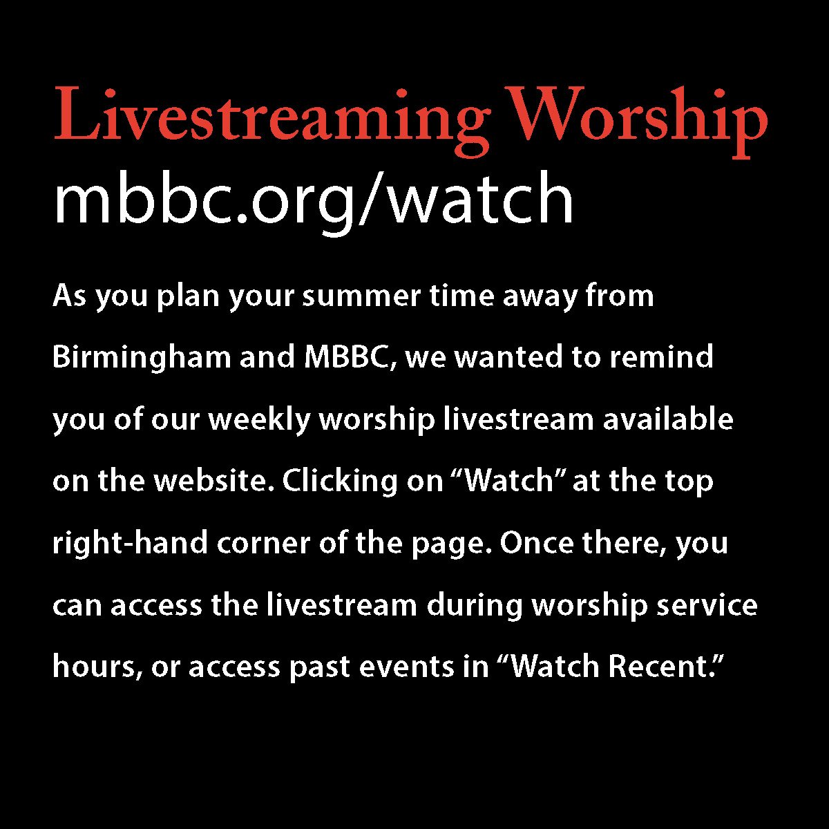 Mountain Brook Baptist Church tweet media