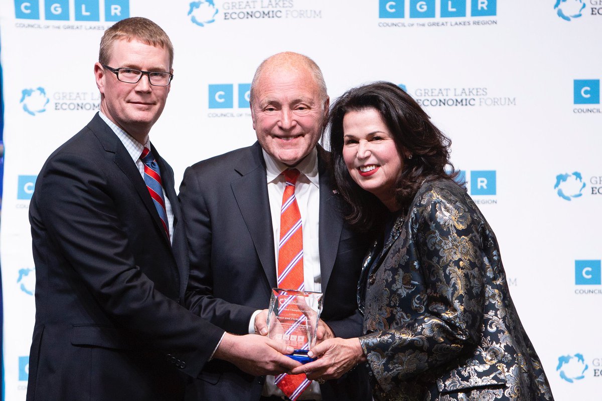 BruceAHeyman's tweet photo. As the week draws to a close @vshey and I want to thank Mark Fisher for recognizing us & hosting our US launch of https://t.co/fl8lrahzih and for having another highly successful #GLEF Great Lakes Econ Forums @CGLRGreatlakes https://t.co/7yLltaLEmJ