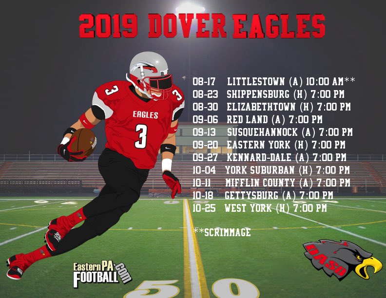 The 2019 Dover Football Schedule