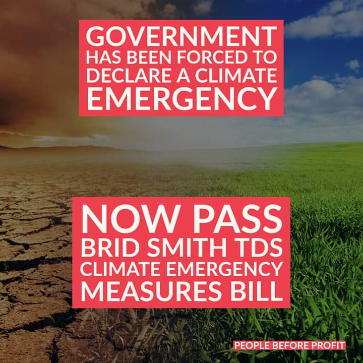 pb4p's tweet photo. Protests + climate activism have forced Fine Gael to call a #ClimateEmergency.
@FineGael - stop blocking @pb4p @bridsmithTD Climate Emergency Measures Bill at committee stage!
#leaveitintheground #taxpolluters #taxcorporations https://t.co/4dnCp1f1Sn
