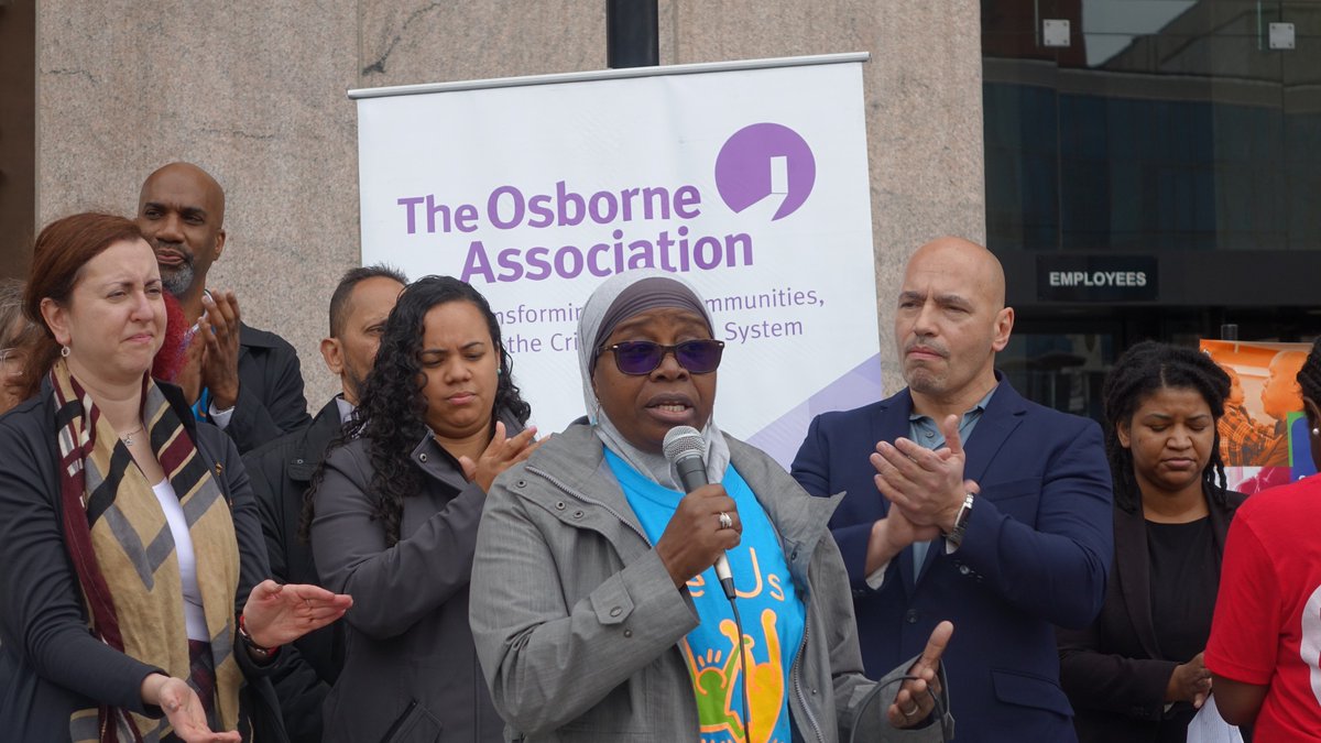 OsborneNY's tweet photo. Thank you Anisah of @CoalitionNys for joining us today and sharing your story about the importance of the visit buses in helping families stay connected. #BringBackVisitBuses #ProximityMatters https://t.co/sT8PJffM1s