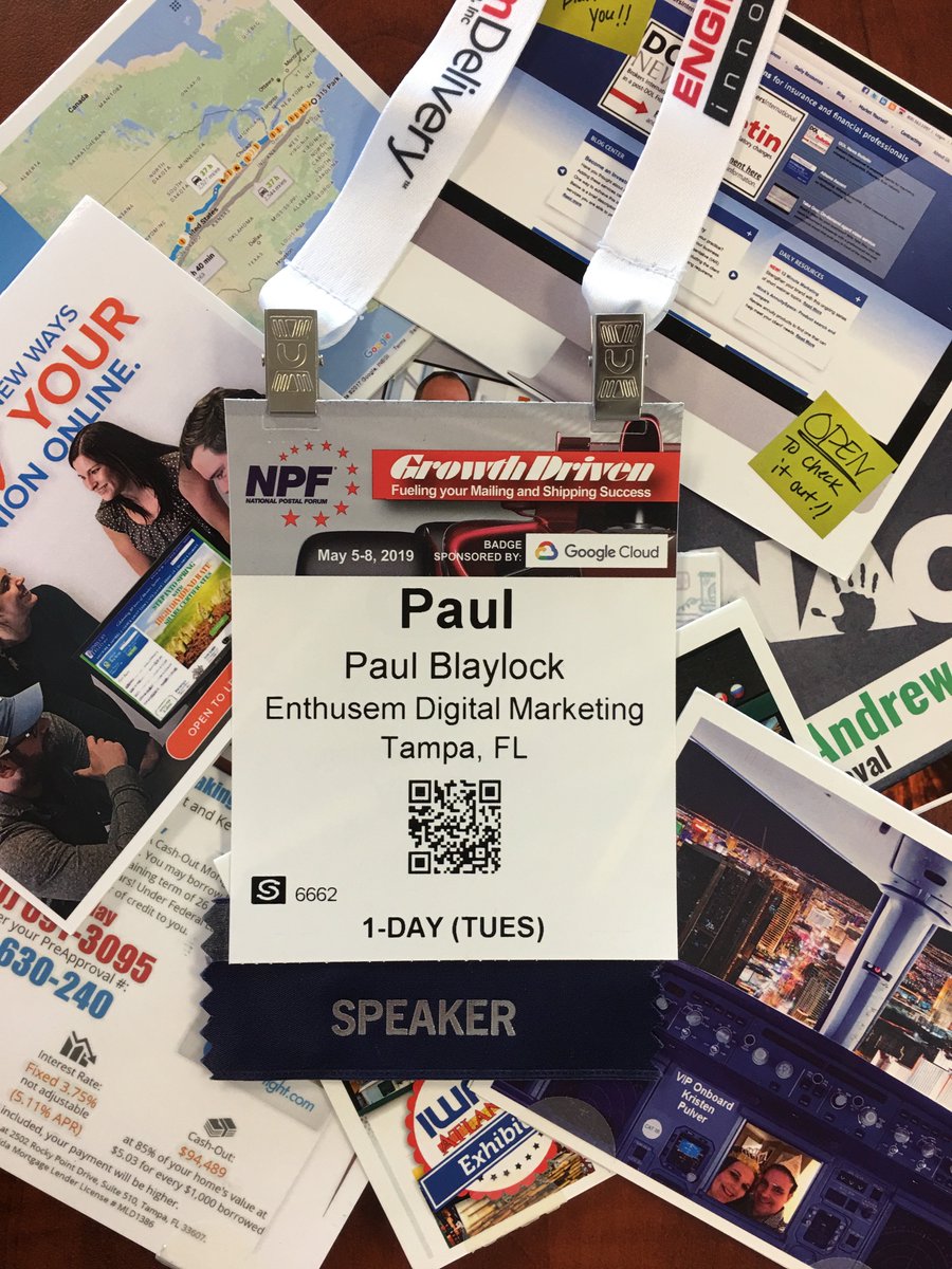 Our CEO Paul Blaylock was invited to speak on the panel, “Cutting Through the Clutter,” at #npf2019. He talked about strategically using #directmail as part of an #omnichannel approach to get the attention of #b2b #decisionmakers.

<a href="/USPS/">U.S. Postal Service</a> 

#marketing #directmailmarketing #mailers