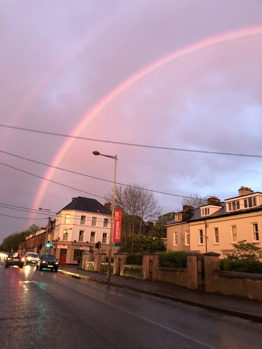 Spectacular rainbow over <a href="/UCC/">UCC Ireland</a> this evening. Just in time for #DarknessIntoLight2019 #CorkCity <a href="/PietaHouse/">Pieta</a>