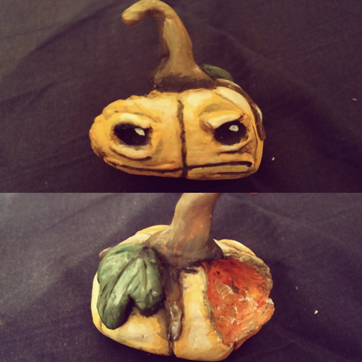 LolalliCreative's tweet photo. Look.. a grumpy Pumpkin aka grumpkin 😉
.
.
.
.
#twitchstream #twitch #twitchcreates #twitchcreative #streamer #stream #clayart #claysculpture #clay #pumpkin #grumpkin #grumpy #fimoclay #fimocreation #sculpting #claysculpting https://t.co/5KuH8SMIFy