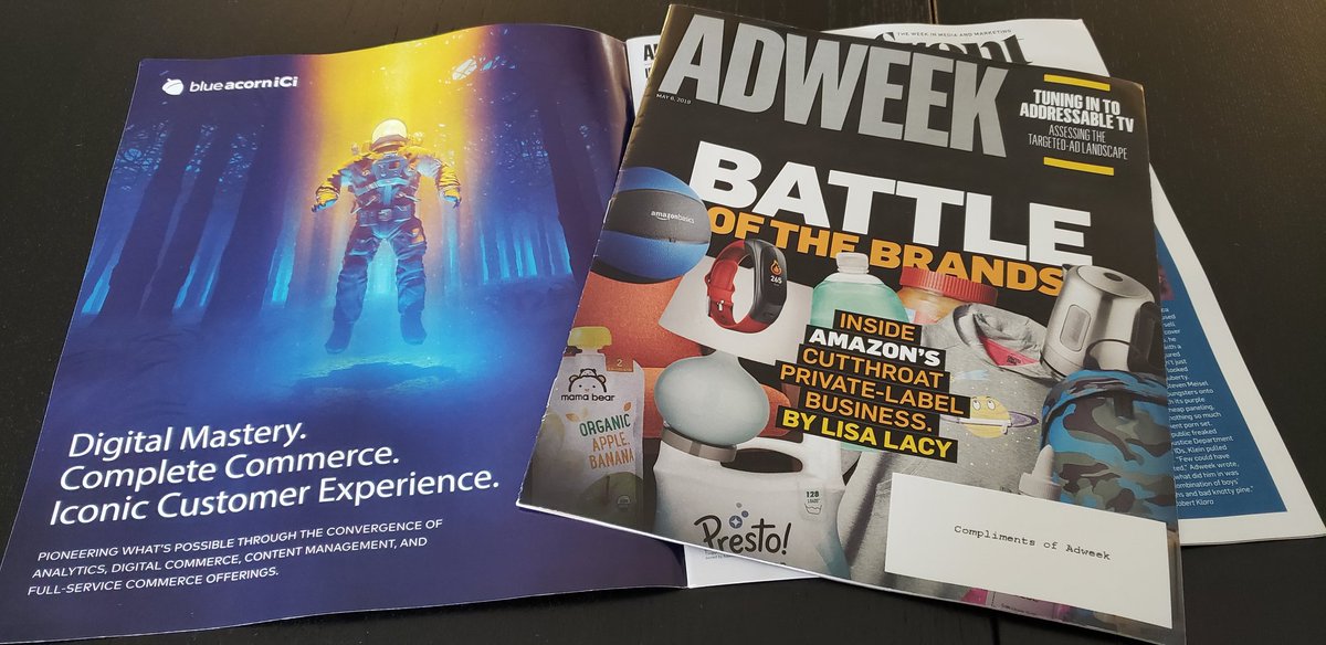 First full page print ad for <a href="/blueacornici/">Blue Acorn iCi</a> in <a href="/Adweek/">ADWEEK</a> featuring... The astronaut from Tyler's arm!?! It's too similar to be coincidence... Or is it?