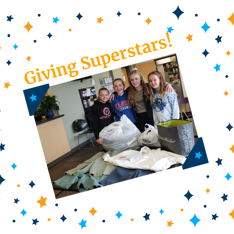 ShelterHouseIC's tweet photo. A special thank you to Caitlyn, Madeline, Kaitlyn, and Jane of South East Junior High for their generosity! As part of a class service project, the students organized a donation drive on behalf of Shelter House - Iowa City. #NextGenGiving #youngphilanthropists #community https://t.co/eJwPNZEHz2