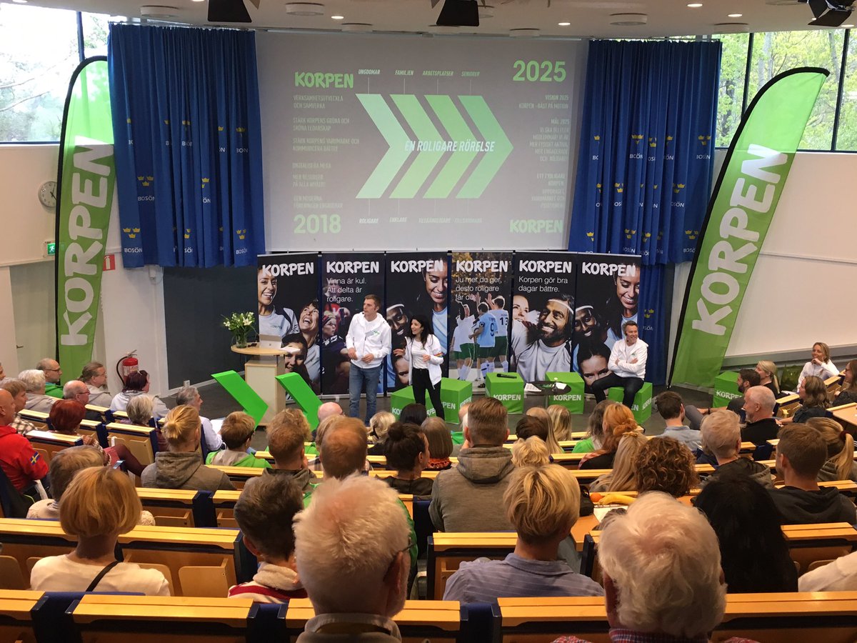 Då är #korpensmotesplats19 igång <a href="/Boson1938/">Bosön</a> med ca 200 deltagare.
Idag jobbar vi <a href="/SISUIdrottsutb/">SISU Idrottsutbildarna</a>/<a href="/RFidrotten/">Riksidrottsförbundet</a> med ett av våra 71 medlemsförbund och idrottskollegor på Korpen.