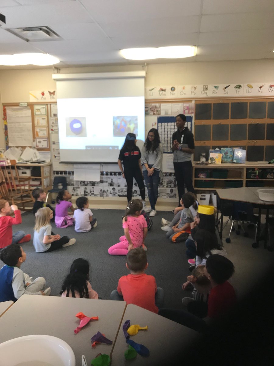 A great end to Children's Mental Health Week at Westcreek Public School as Student Voice members lead classrooms of students in stress ball making activities #DDSBWellBeing