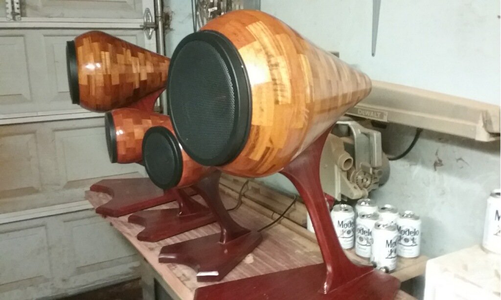 Parts_Express's tweet photo. Check out the Segmented Cones! A unique design made by one of our customers using Parts Express components! 
https://t.co/zFL68pWTAu https://t.co/CxbkWFyCqY