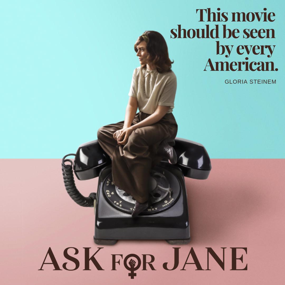 askforjane's tweet photo. ONE WEEK! Ask for Jane opens in #NYC next Friday at Village East Cinemas! https://t.co/5vHMChoUjA