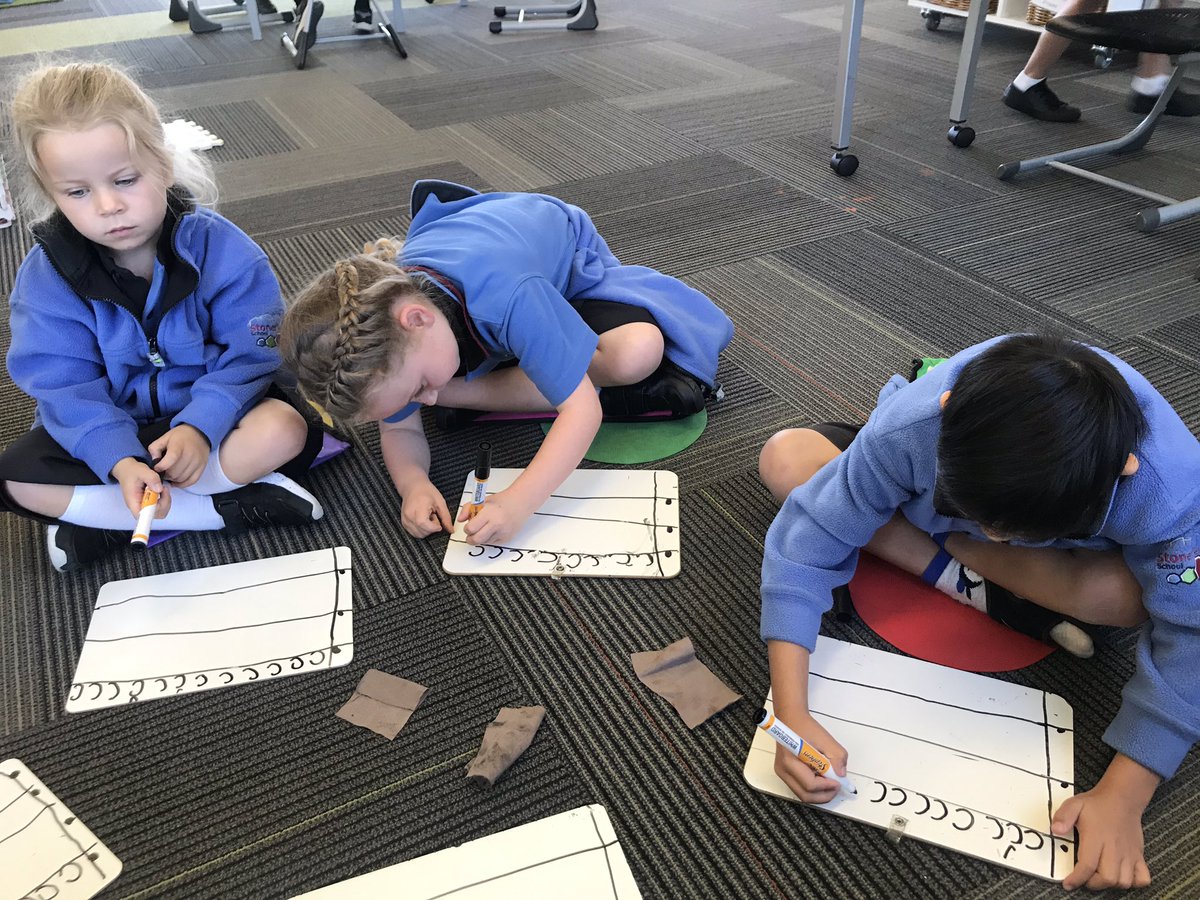 In Akomanga Tahi we are learning to apply our understanding to create Casey the caterpillar letter shapes. We believe in developing #finemotorskills on a variety of different learning surfaces. <a href="/StonefieldsSch/">Stonefields School</a>