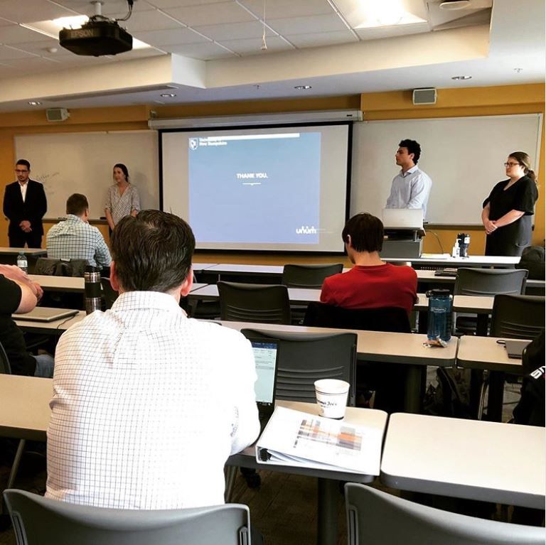 UNHAnalytics's tweet image. UNH Analytics students presented partner UNUM insurance with their initial model framework for implementing an email triage program designed to expedite customer service response times &amp;amp; increase customer satisfaction. #unhanalytics #bigdata #thisisUNH #deeplearning #datascience
