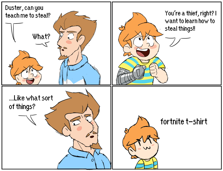 ive been workin a bunch of claus survives au comics recently gjhgf, heres the first one i made!!! #mother3 