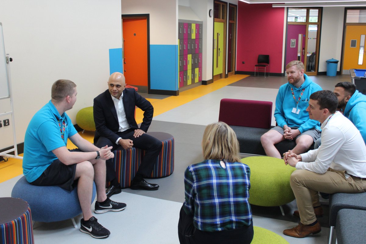 OnSideYZ's tweet photo. It was great to welcome Home Secretary @sajidjavid to @futureyz to show him OnSide's first Youth Zone in London. The Home Secretary met with OnSide CEO Kathryn Morley as well as staff and young people from Future Youth Zone https://t.co/Hlk9UUZIxn