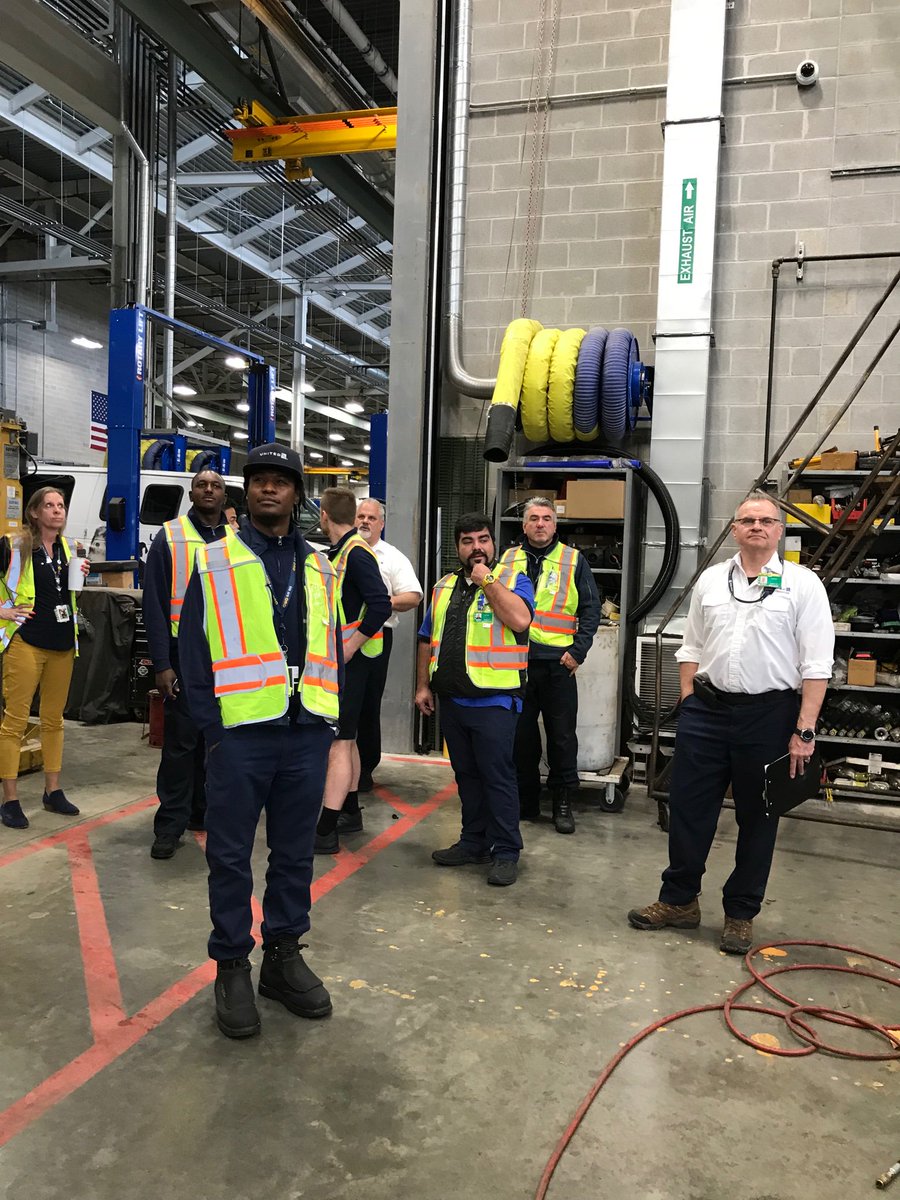 ORDCG CAST out at the garage learning about ground equipment. Great experience! #beingunited