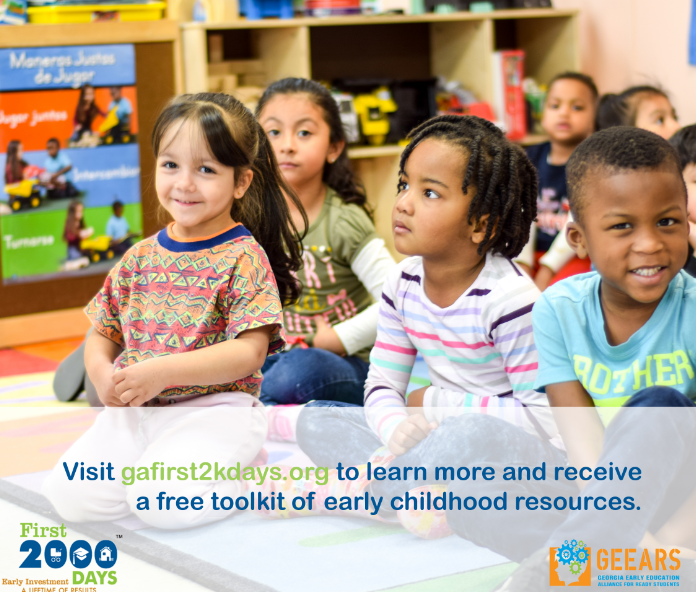 GEEARS's tweet photo. The first 2,000 days is a critical time for early childhood development. For optimal development and a strong foundation, children need good health, strong families and high-quality early learning. Visit: https://t.co/IIyg9UMrdg #GAFirst2KDays #GAEarlyEd https://t.co/Hb19wJTItQ