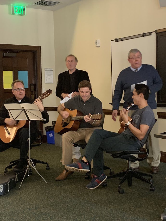 PCHistoryDept's tweet photo. The department that plays together stays together! Our incredibly talented faculty formed a musical ensemble to celebrate Dr. Ray Sickinger's dedicated service as department chair. The Ray Sickinger Tribute Band impressively covered "In My Life" by The Beatles. https://t.co/BBEVwEJYXm