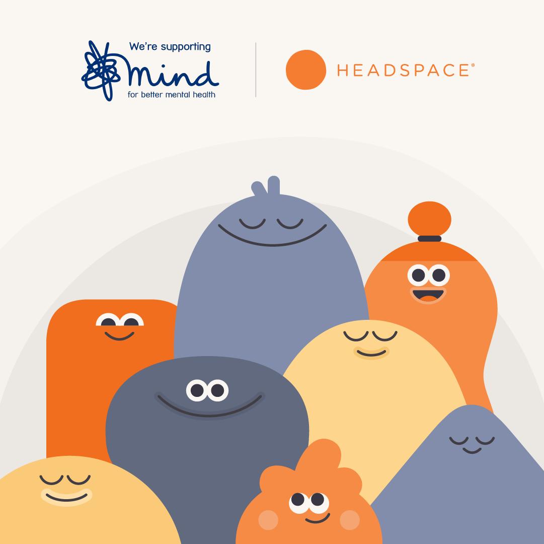 Headspace's tweet photo. In support of #MentalHealthAwarenessMonth we’ll be donating $1,000 to @mindcharity for every 1 million minutes of Headspace. Hit a billion, we give a $1 million. Let’s improve the health and happiness of the world, one minute (or ten!) at a time. #headspacechallenge https://t.co/wqJoPy6kMB