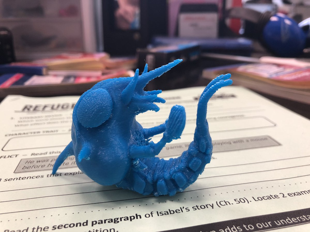 SciBeatty's tweet photo. That feeling when you are teaching about crab life cycles and describing a zoea, only to remember you have a 3D printed one on your desk! #sciencenerdwin @tossey https://t.co/c13udyXxP5