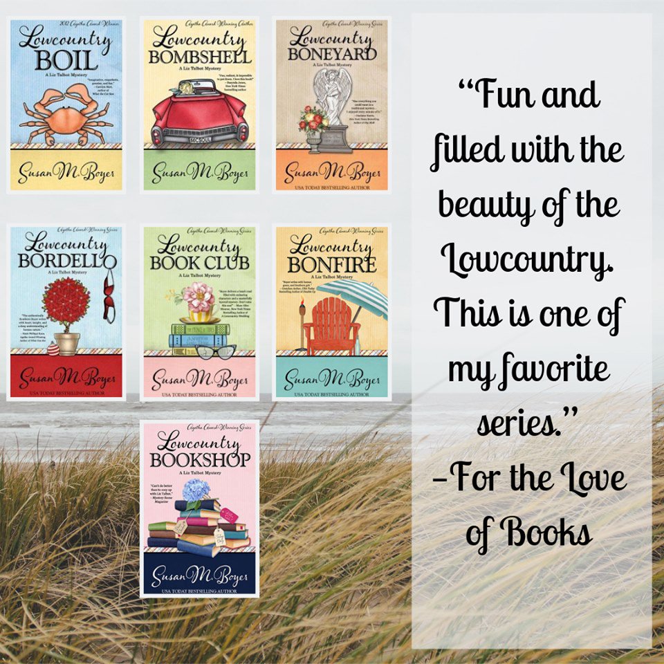 christinenolfi's tweet photo. Did you know that Lowcountry Boil, @susanmboyer's debut book, was both a Agatha Award Winner & USA Today Bestseller? #LizTalbot #lowcountrymysteryseries #fridayreads https://t.co/FuSZNJN5YB