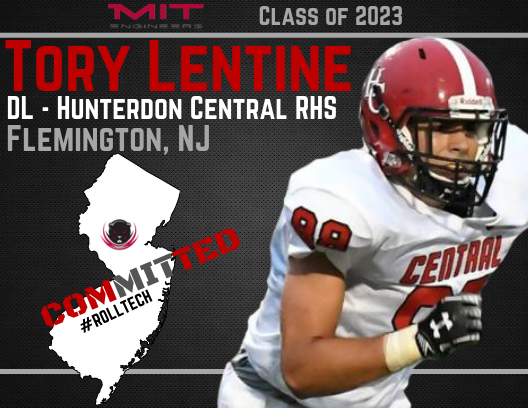 MITFootball's tweet image. Can never have enough NJ guys!  Especially football / lax guys like @torylentine from @HCRHSAthletics !!! Welcome to MIT!  🏈🥍#RollTech #MITFootball