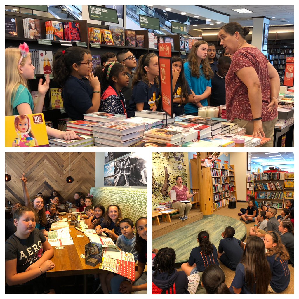 Mathycarole's tweet photo. Top readers from EES enjoying their award at Barnes &amp; Nobles and California Pizza Kitchen.  So proud of you! @Mathycarole https://t.co/p36JwCrq05