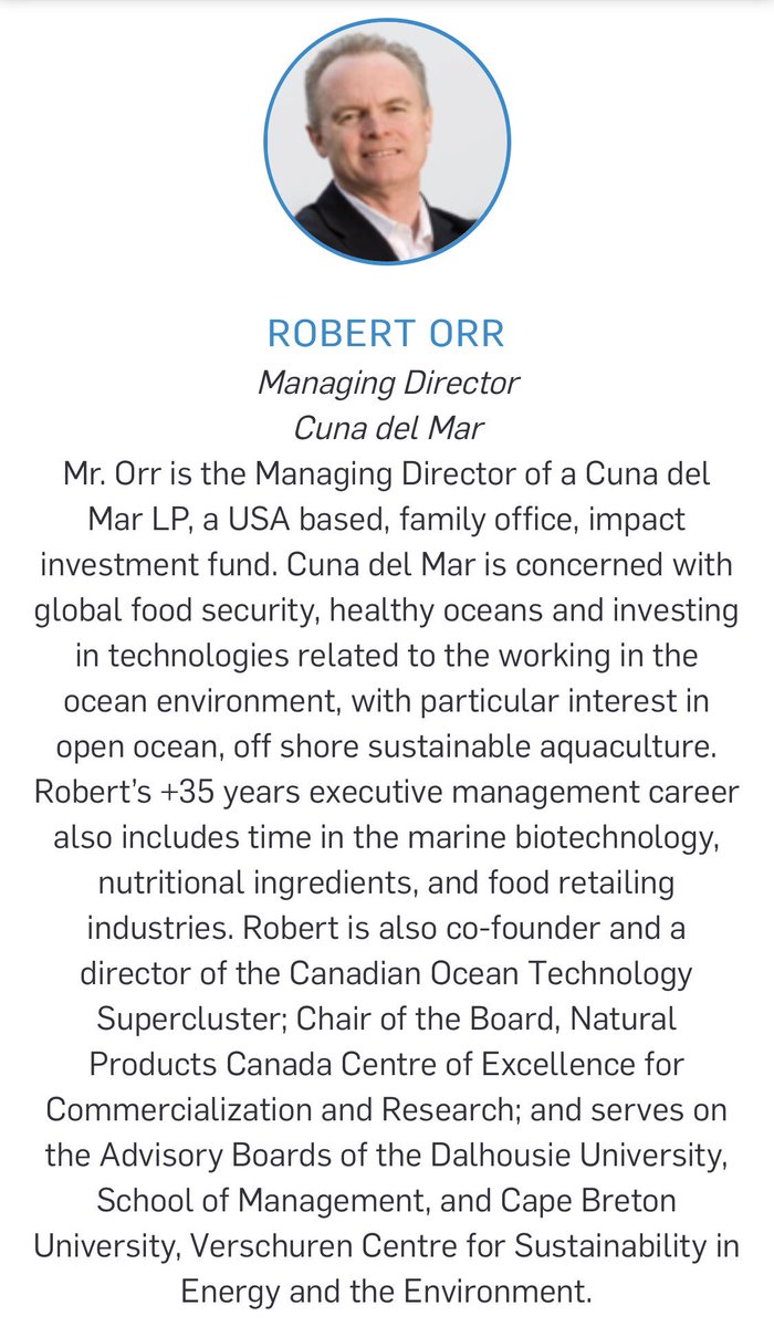 IntraFishEvents's tweet image. DON’T MISS: Robert Orr, Managing Director @cunadelmar discuss the promise of #offshore #farming and #digital #technology: an impact #Investors view @IntraFish #Seafood #Investor Forum sponsored by @paretosec May 23 in #NYC Register @ IntraFish.Events/nyc19