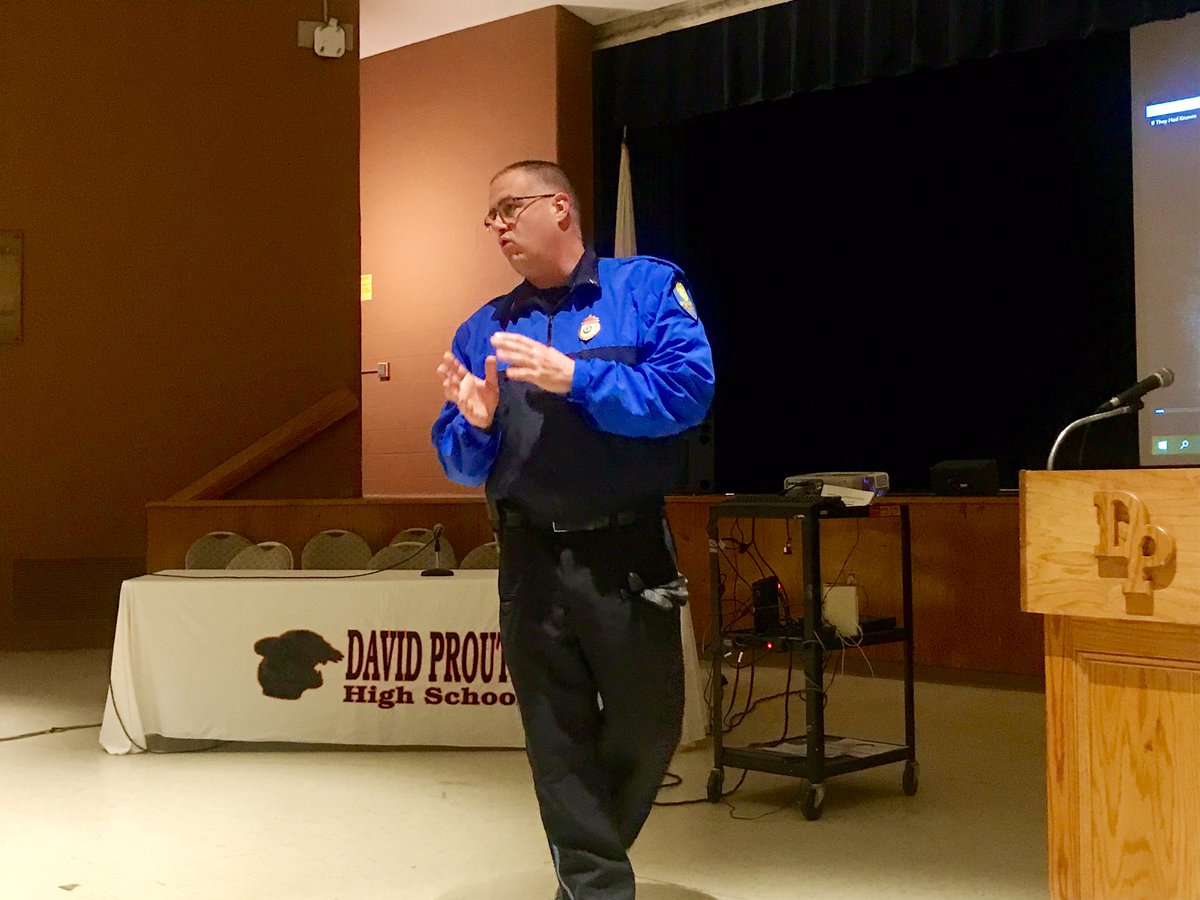 worcesterda's tweet photo. This morning we showed If They Had Known at the pre-prom assembly at @DavidProuty. Thanks to the @SpencerMAPolice and @ChooseSEBRSD to talk with students about the dangers of the current party culture. https://t.co/GFyqWNrA76