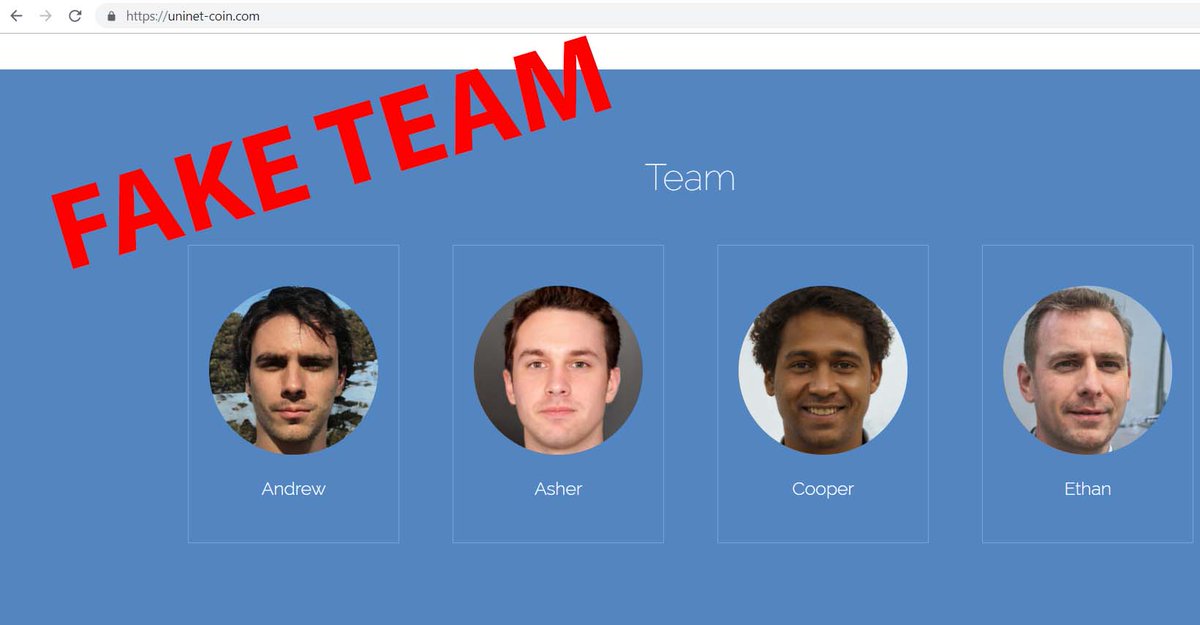 ICOEthics's tweet photo. SCAM ALERT
FAKE TEAM - new scammer strategy: using computer-generated images
SCAM Project: https://t.co/cEsG92aZKa
More details and updates: https://t.co/zlFWq0WgRt https://t.co/02N7OHwFpq