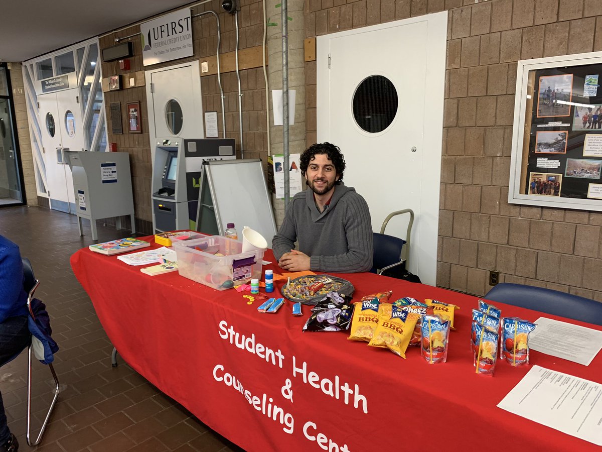 PlattsLife's tweet photo. The Student Health and Counseling Center have put up a Stress Free Zone with some relaxing activities just before finals. Take a break and enjoy! #plattslife https://t.co/GMND8cq3sf