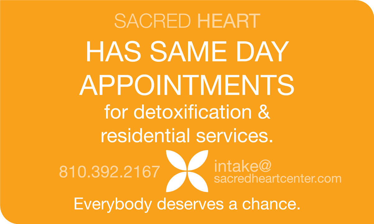 SacredHeartRhb's tweet photo. Did you know #SacredHeart has same day #residential &amp; #detox appointments? #nowait #substanceabuse #drugaddiction #michigan #treatment https://t.co/YmnUnW8q4p