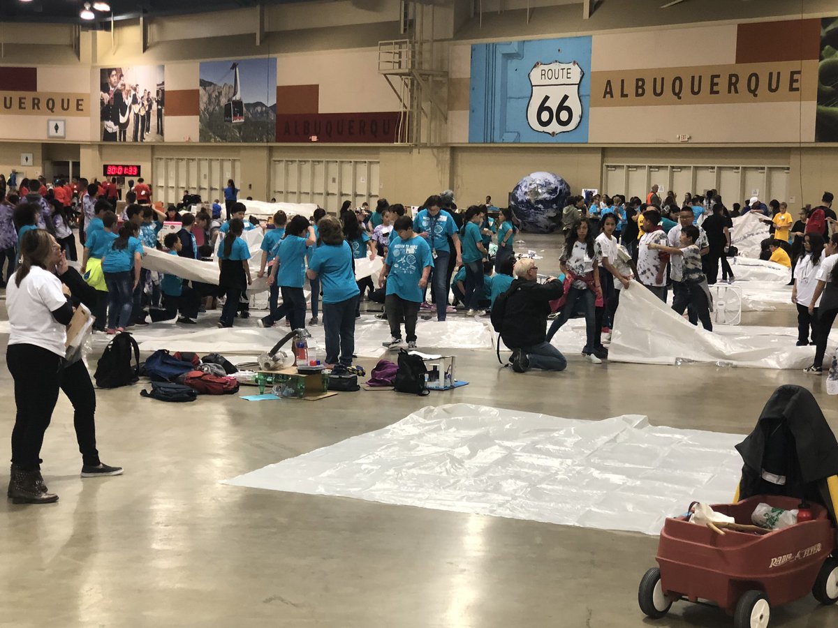 AFRLMarsMission's tweet photo. Teams are starting to assemble the first habitats of The 25th annual Mission to Mars. #MarsMission #AFRLNM https://t.co/5FWJHt7rIU