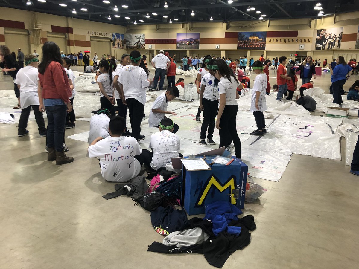 AFRLMarsMission's tweet photo. Teams are starting to assemble the first habitats of The 25th annual Mission to Mars. #MarsMission #AFRLNM https://t.co/5FWJHt7rIU