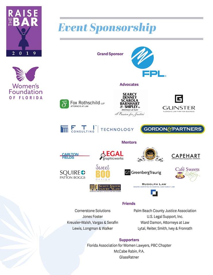 We want to give a big THANK YOU to all of our sponsors for this year's Raise the Bar 2019. There's still time to get your tickets to this wonderful event: rebrand.ly/RTB2019