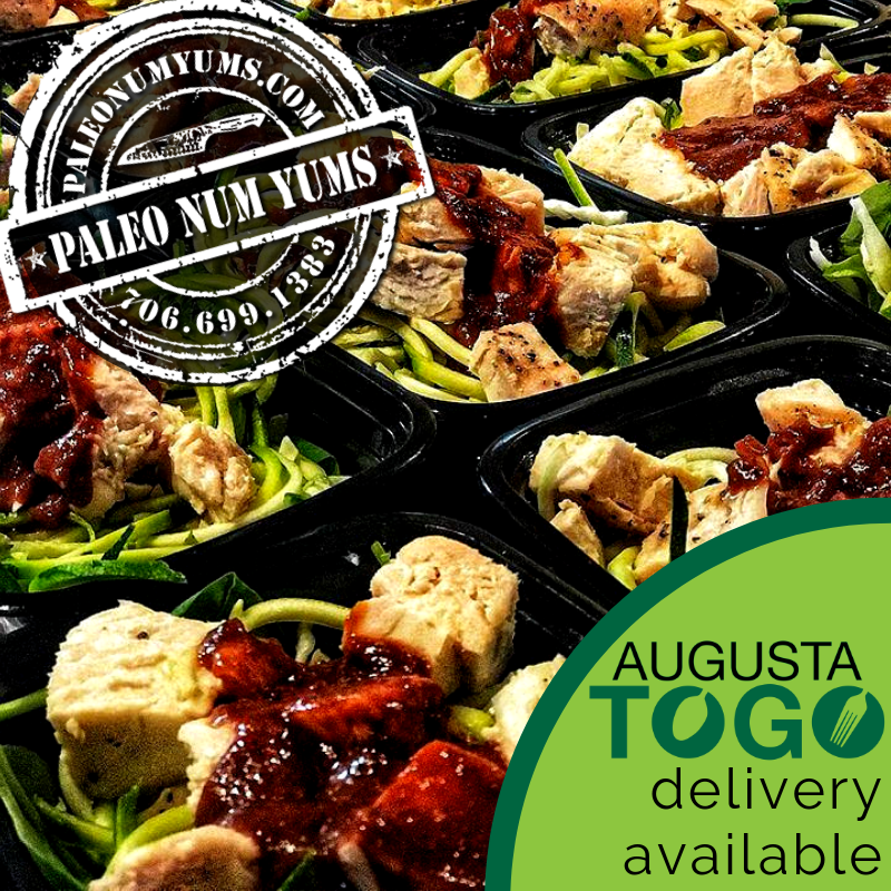 Is your busy schedule a roadblock to eating healthy? Stay on track with meal-prep delivery from Paleo Num Yums! Individual and family meals available. Hurry! These sell out quickly. #mealprepdelivery #summergoals #paleonumyums #supportlocal #localeatsdelivered #augustatogo