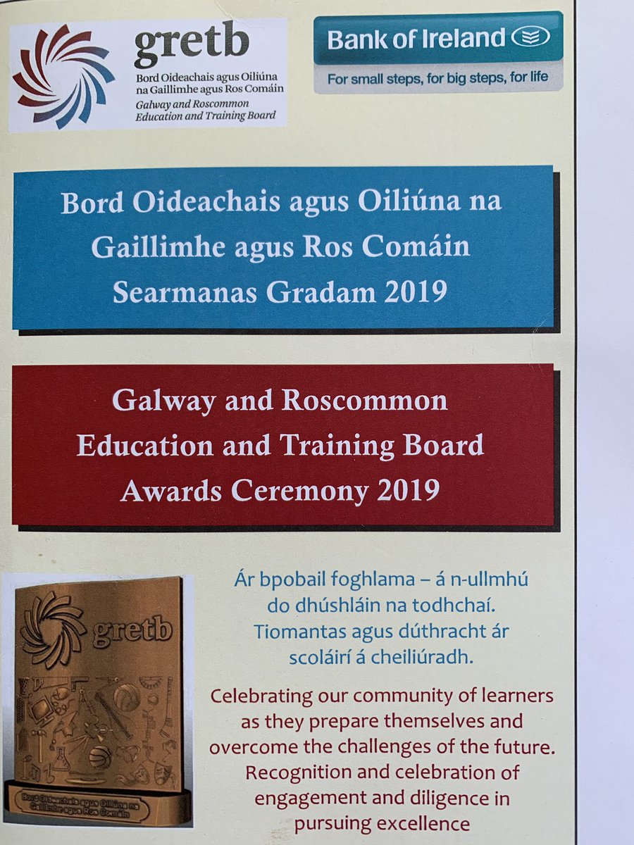 St Killian S College New Inn Congratulations To Aisling Donnellan And Eoin Daly Recipients Of Gretbofficial Gretb Award Well Deserved