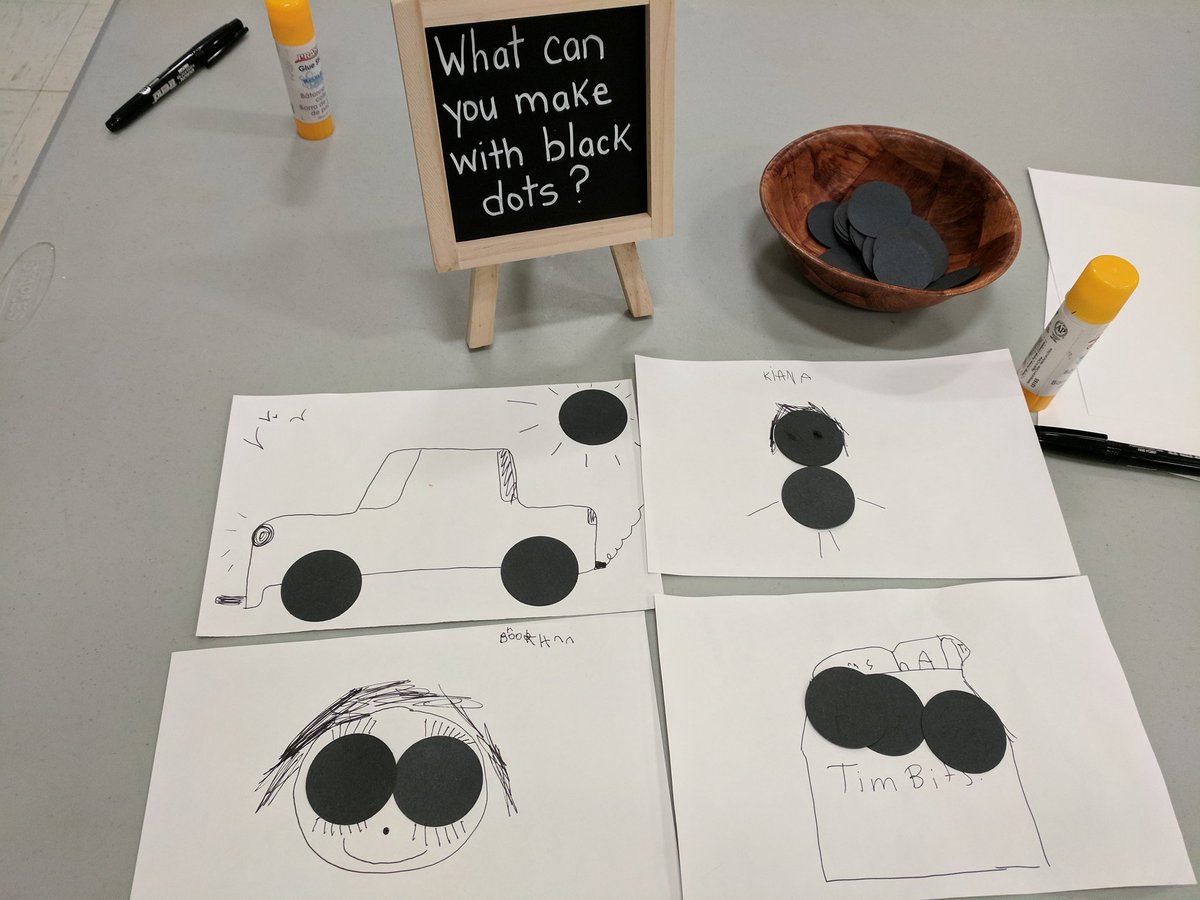 MarleneWasko's tweet photo. Our final Learning for Breakfast was fun and delicious! Our feature book was 10 Black Dots. @KnollwoodPark1 #math #Kindergarten #parentengagement https://t.co/3wwKPqsfWb