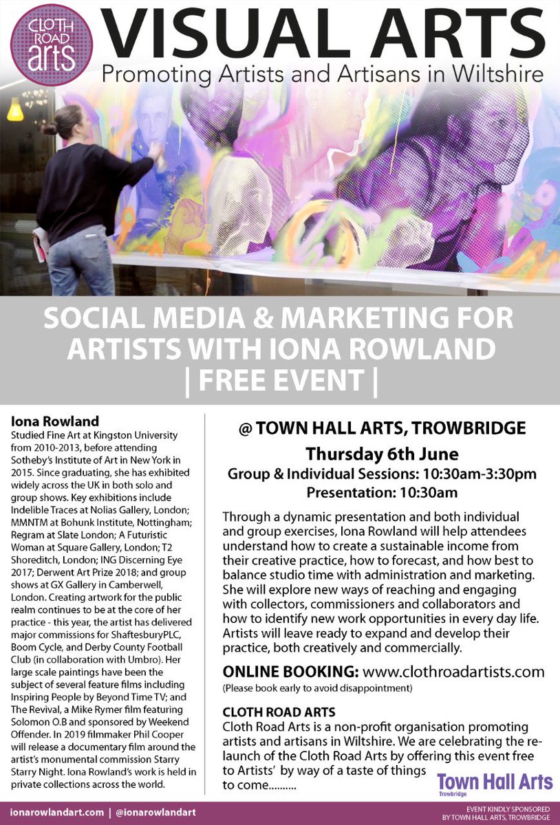 #IonaRowland #TrowbridgeArts #Socialmedia #ClothRoadArts #Trowbridge #Wiltshire