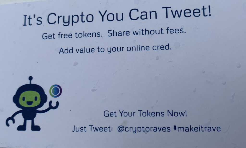 k_schellinger's tweet photo. Testing @cryptoraves at @EtherealSummit to #makeitrave with its founders @cartosys and @ShannonPlasters! https://t.co/2aZ4SAsk3u