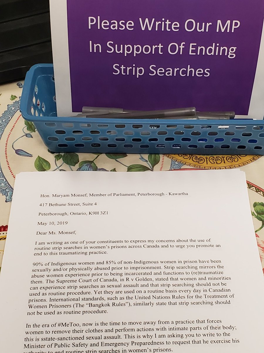Come down for our Open House and join our Campaign to end Strip Searches #HearMeToo