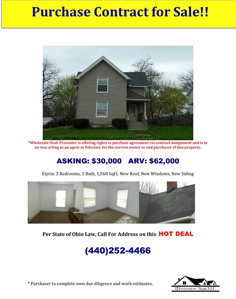 Lorain: 3 Bedrooms, 1.5 Bath, 1952 SqFt. All Brick, Open Floor Plan. Per State of Ohio Law, Call For Address on this HOT DEAL ( 440)252-4466

#Lorain #Bedrooms #Bath #Floor #Ohio #HOTDEAL #realestate #tjinvestmentteam #tjinvestment #invest #property #estate