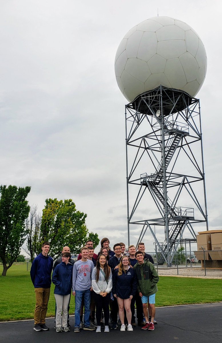 NWSAmarillo's tweet photo. Thanks to @StormChaseTeam for stopping by our office today! This group of @psumeteo students have been out observing storms in #phwx for the last few days, and always provide timely, accurate reports which help us out tremendously. Keep up the good work! #txwx @WRNAmbassadors https://t.co/u5C095eVHU