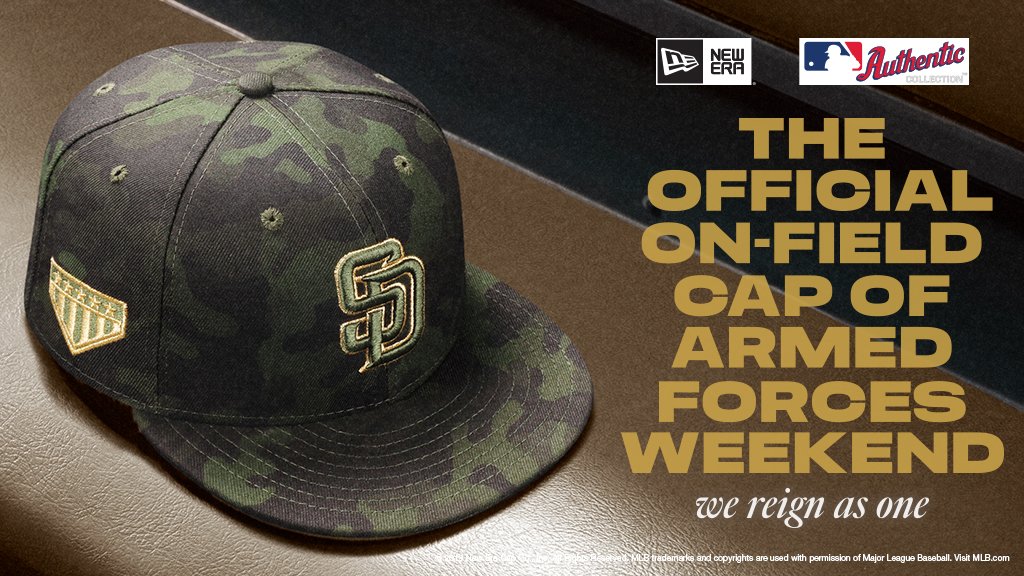 The Official On-Field Cap of Armed Forces Weekend for the San Diego Padres!  We salute all of our military families and service members that…