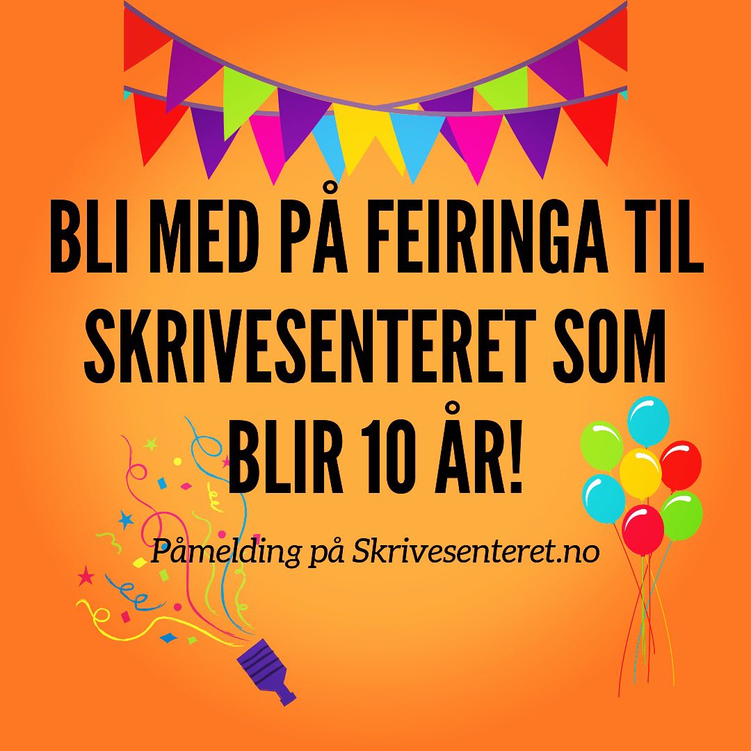 Meld deg på vår gratis jubileumskonferanse! Siste frist i dag! skrivesenteret.no/ressurser/skri…